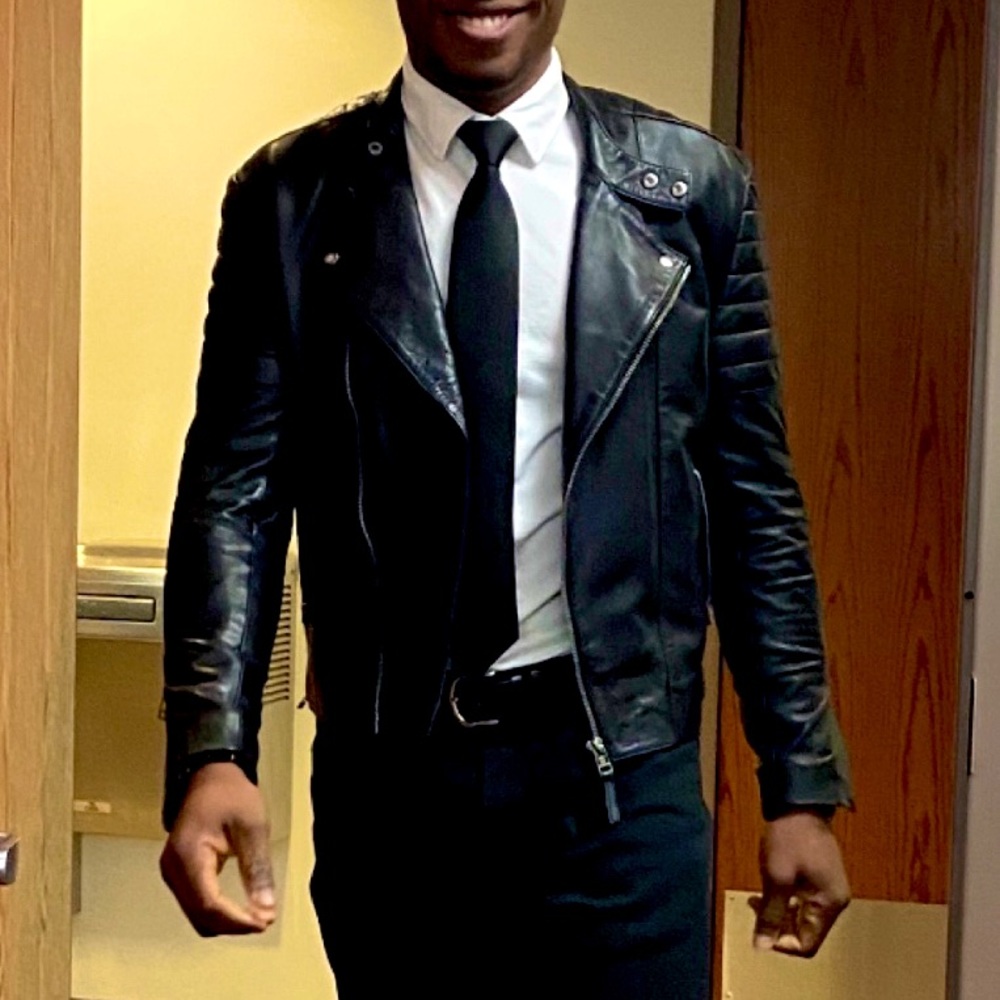 Topman leather jacket(Blackdust)